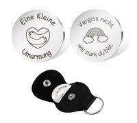 Gishnia Mutmacher Geschenk,Motivationsgeschenke,Personalisierte Glücksbringer Geschenke für Frauen Männer,Eine Kleine Umarmung,Geschenke Für Freundin Freund Freundin Schwester Geburtstag Weihnachten