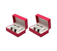 Gissroys 2 PU Leder Uhren Aufbewahrungsboxen Elegante Display Organisatoren Koffer Für Schmuck Und Accessoires Collection PU Leder Box