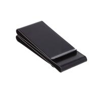 Gissroys Doppelseitige Geldklammer aus Edelstahl, Geldbörse, Kreditkartenetuis und Geldorganizer, Geldbörse mit Münzfach, Herren-Lederhalter, Schwarz , Mass Beauty