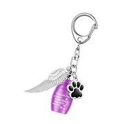 Gissroys Pet MemorialS Kette mit Flügeln, Urnen-Anhänger aus Edelstahl, Schmuck für dauerhafte Flügel, Feuerbestattungsanhänger