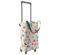 Gissroys Robuster Einkaufstrolley Große Kapazität Faltbarer Einkaufswagen Aus Für Supermarkt Und Bauernmarkt Wasserdichter Einkaufswagen