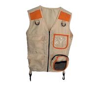 Gitohoni Kids Explorer Vest Kinder Expedition Weste mit Zahlreichen Taschen Aus Polyester für Rollenspiele Naturentdeckung Camping, orange