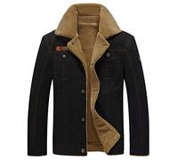 GITVIENAR Herren Winterjacke,Hochwertiges Kunstleder Lederjacke Parka/Mantel mit Fell warme Mens Jacket gefüttert übergangsjacke für Jugendliche und Erwachsene