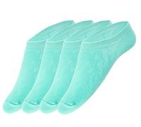 Giulia 4 Paar rutschfeste Sneaker Socken für Damen Sneaker-söckchen Ballerina Zehlinge Füßlinge Footies Zehlinge Light Mint 36-38