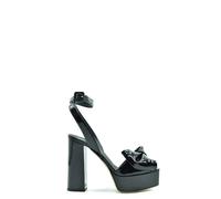 Giuseppe Zanotti Sandalen - Glossy Black Leather Sandals With Heel - Gr. 36 (EU) - in Grau - für Damen