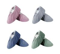 GIUSOBG Schuhüberzieher, 4 Stück rutschfeste Sohle Überzieher Schuhe, Flanelltuch Überschuhe, Wiederverwendbar Überziehschuhe, für Wohnungen, Bibliotheken, Staubgeschützte Werkstätten