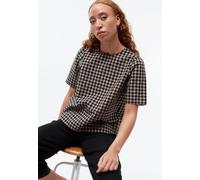 Givn Berlin Karo-Bluse GBGRETEL aus Bio-Baumwoll Seersucker Light Taupe / Black (Structure) L