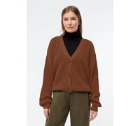 Givn Berlin Strickcardigan GBDESIREE oversize aus Bio-Baumwolle mit Perlmuster-Strick Dark Camel M