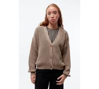 Givn Berlin Strickcardigan GBDESIREE oversize aus Bio-Baumwolle mit Perlmuster-Strick Light Taupe M