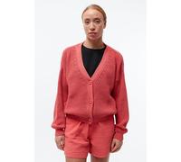 Givn Berlin Strickcardigan GBDESIREE oversize aus Bio-Baumwolle mit Perlmuster-Strick Sunset Coral XS