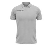 Givova, polo sommer, grau melange klar, 3XL