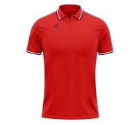 Givova Poloshirt aus Baumwolle Piqué Action, rot/blau, XL