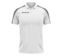 Givova Unisex Polo Club t Shirt Damen, Blanc/Noir,