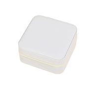 GIYXHU 1Pcs Mini Reise Display Zipper Schmuck Lagerung Box Multifunktionale for Halskette Armband Ohrringe Ring Tragbare für Schmuck(WHITE)