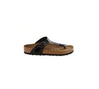 Gizeh Birko-Flor Patent Women's Flat Sandals Black 43661