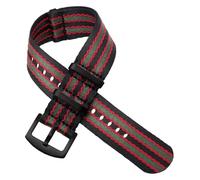 GJHGNFRDK Band aus Canvas, Ersatz-Uhrenarmband aus Nylon mit Edelstahlschließe im NATO-Stil, mehrfarbig, 18-24 mm