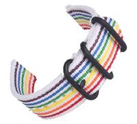 GJHGNFRDK Band aus Canvas, NATO-Uhrenarmband aus Nylon, Leder, Canvas und mit Schnellverschluss-Federsteg, mehrfarbig, verschiedene Größen