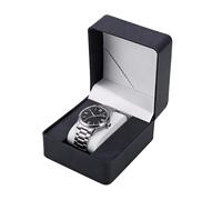 GjnjfdF Uhrengehäuse - Aufbewahrungsbox aus PU-Leder für Uhren - Moderne Uhrenbox - für Reisen, Geburtstag, Feiertag, Nachttisch, Wohnzimmer, Schlafzimmer, Wohnung, Schlafsaal, Büro