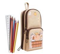 GkgWuxf Capybara Federmäppchen für Schule, Schüler, Stand-up-Federmäppchen, ästhetisches Tier-Design, großes Fassungsvermögen, Schreibwaren-Halter, Buddhistische Capybara, Refer to description, Unisex