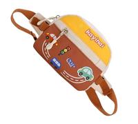 GkgWuxf Cartoon-Münzgeldbörse, Cartoon-Kindertasche, multifunktionale Kinder-Autotasche, Aufbewahrungstasche, Geldbörse, Schultertasche für Spielzeug, Snacks und Kinder, Kaffeebraun, Refer to