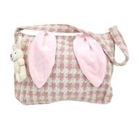 GkgWuxf Einkaufstasche, Cartoon-Hase, Einkaufstasche | Wiederverwendbare Einkaufstasche - modische Strandtasche, tragbare Freizeittasche für Frauen und Mädchen, Rosa, Se référer au descriptif