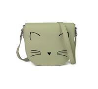 Gladdon Kleine Katze Umhängetasche,Mädchen süße Handtasche,Teenager Jugend und Kinder Katzentasche(Matcha Grün)