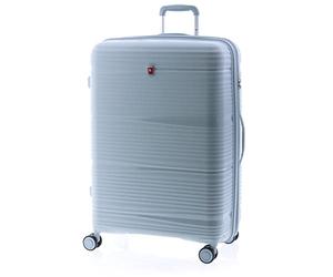 GLADIATOR Bionic erweiterbarer Koffer, hart und drehbare Räder, groß, 76 cm, grau, Grande, 76 cm, Erweiterbarer Hartschalenkoffer und drehbare Räder.