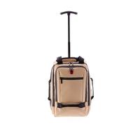 GLADIATOR Koffer Rucksack mit Rollen, Handgepäck, Fleece, beige, cabina, Tasche mit Rädern und Rucksack, Maße unter dem Sitz RYANAIR