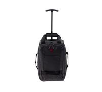 GLADIATOR Koffer Rucksack mit Rollen, Handgepäck, Fleece, Schwarz, cabina, Tasche mit Rädern und Rucksack, Maße unter dem Sitz RYANAIR