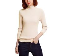 Glamexx24 Damen Einfarbig Langarm Rollkragenpullover Casual Strickpullover Sweatshirt Warme Feinstrick Pullover