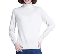 Glamexx24 Damen Einfarbig Langarm Rollkragenpullover Casual Strickpullover Sweatshirt Warme Feinstrick Pullover