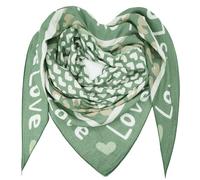 Glamexx24 Damen Schal Love Herz Dreieck | Schal Komfort Baumwolle Dreieckstuch für Frühling, Sommer, Herbst, Winter, Einseitiges Muster, Made in Italy