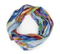 Glamexx24 Loop Schlauchschal für Damen, Farbverlauf Sommer Loop Rundschal Leichter Verlauf Regenbogen Sommerlicher Schal