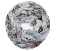 Glamexx24 Loop Schlauchschal für Damen, Farbverlauf Sommer Loop Rundschal Leichter Verlauf Regenbogen Sommerlicher Schal, Grau-Blau