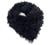 Glamexx24 Pelze Loop Schal Damen- Hochwertiger Strickschal aus Kaninchenfell für den Winter, Luxuriöser Hase Hasenfell Schlauchschal Stylish und warm
