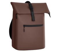Glamexx24 Rolltop Rucksack Wasserdicht für Damen Herren, Großer Laptop Rucksack mit Computerfach für 17 Zoll, Freizeitrucksack Daypack für Reisen, Radfahren, Schule, Business, Braun