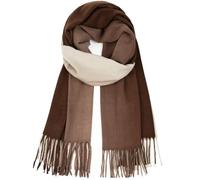 Glamexx24 Schal Damen Winterschal Gefühl Langer Schal mit Fransen Baumwolle Warm Herbst Winter Farbverlauf Deckenschal und Tücher 165x 70 cm