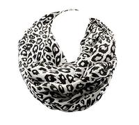 Glamexx24 Unisex Loop Schal Langschal kuschliger Rundschal Strickschal Schlauchschal Hals-Tuch Feinstrick in Leopard - Blumen - Pinkt - Stern Muster