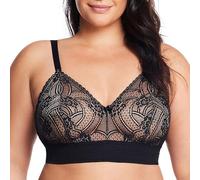Glamorise Große Größen Plusgröße Bramour Gramercy Spitzen-Bralette de Luxe ohne Bügel Nr. 7012, Schwarz, 95E