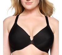 Große Größen Plusgröße Glättender WonderWire-Vorderverschluss-BH mit Bügel Nr. 1247, Schwarz, 80G