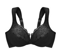 GLAMORISE Tief geschnittener WonderWire-BH mit Spitze - Schwarz 80D Damen