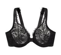 GLAMORISE Vorderverschluss-BH mit Stretch und Spitze - Schwarz 65B Damen