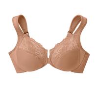 Große Größen Plusgröße WonderWire-BH mit Vorderverschluss und Bügel Nr. 1245, Cappuccino, 105D