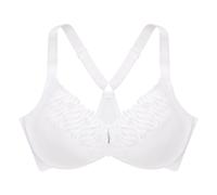 GLAMORISE WonderWire-Vorderverschluss-BH mit T-Rücken - Weiss 90B Damen