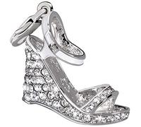 Glamour World Kette und Charm "Plateau" mit Swarovski-Kristallen silber