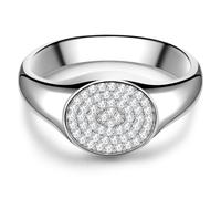 Siegelring GLANZSTÜCKE MÜNCHEN "GSM237" Gr. 58, silber, Fingerringe, Damen, 58, Silber 925 (Sterlingsilber), 3,1mm, Siegelring, aus Sterling Silber (31503909-58) silber