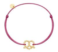 Glanzstücke München Textilarmband Armband Sterling Silber Gelbgold Textil (beere) für Damen - One Size