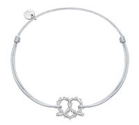 Glanzstücke München Textilarmband Armband Sterling Silber Textil (silber) für Damen - One Size