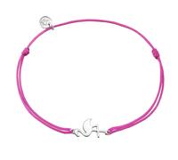 Armband Textil pink Sterling Silber