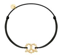 Glanzstücke München Textilarmband Armband Sterling Silber Gelbgold Textil (schwarz) für Damen - One Size